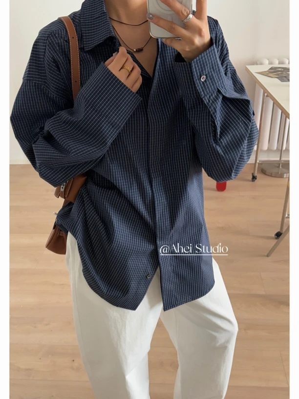 a hei ·帅气慵懒格纹衬衣