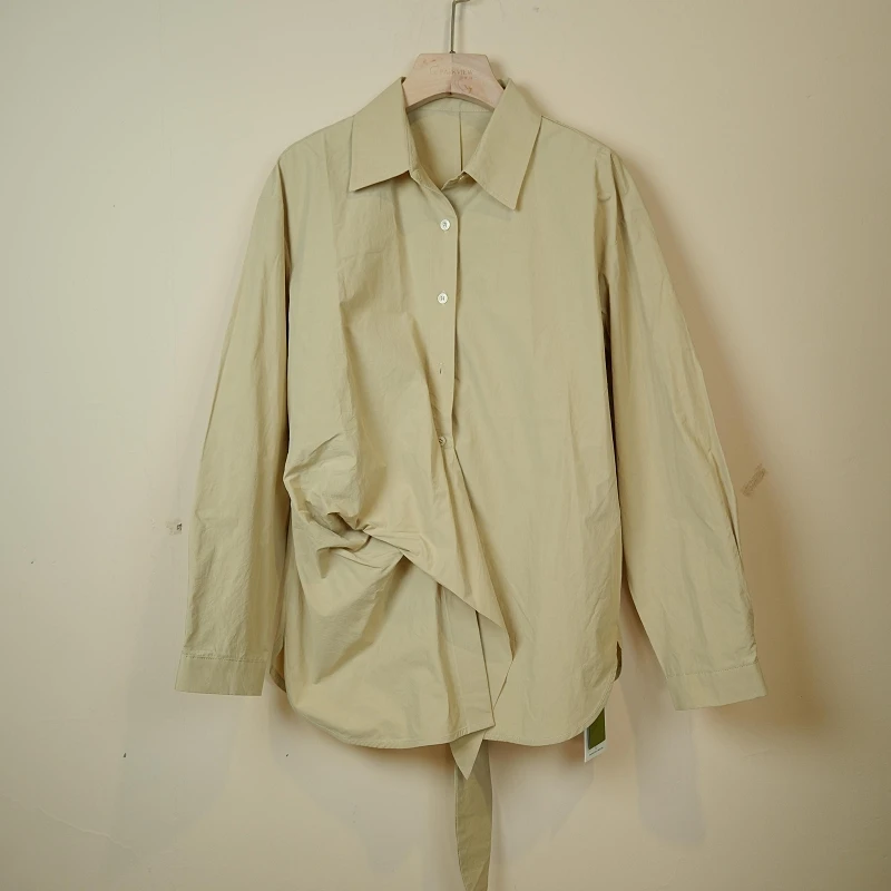 PARKVIEW/百芙川衬衫衬衣长袖蓝色时尚休闲百搭女士衬衣HF2267-2