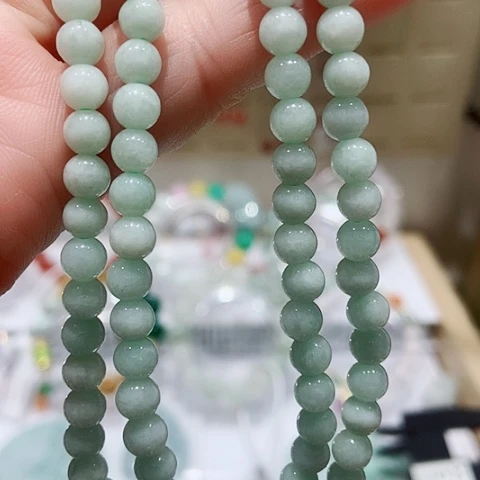 颈饰未镶嵌翡翠天然缅甸翡翠A货项链