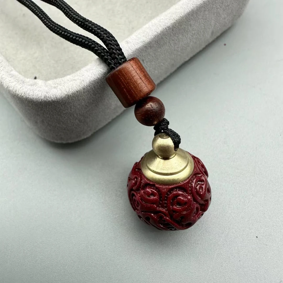 含辰砂工艺品GA446-紫色雕刻吊坠
