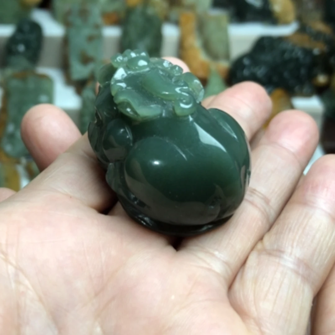 【闪购商品】岫岩老玉（透闪石质玉）挂件未镶嵌九*