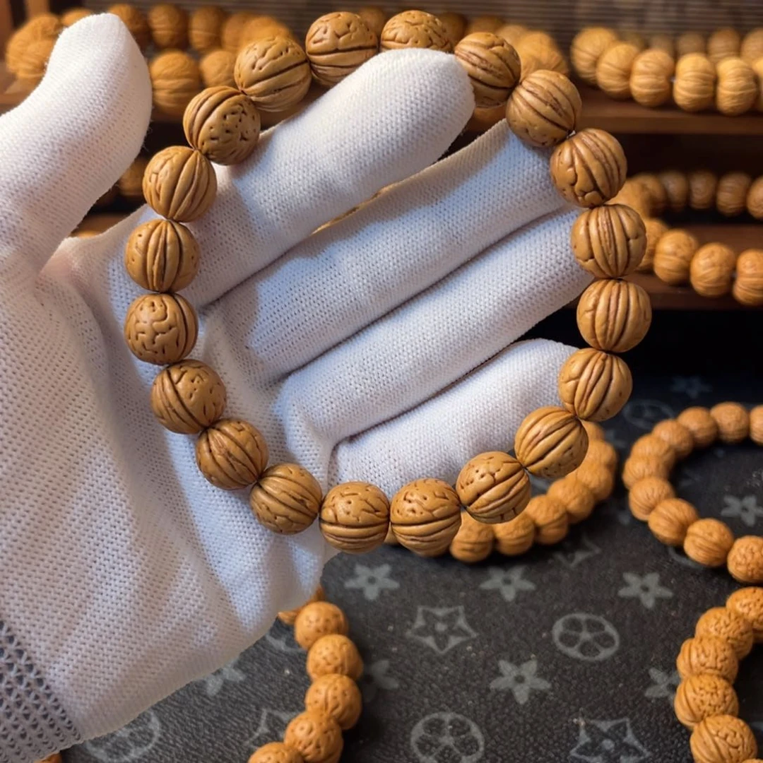 桃核手串野生精品金豆