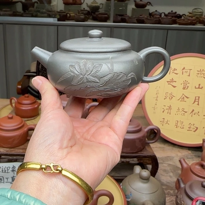 福***多紫砂茶壶紫泥高温还原烧