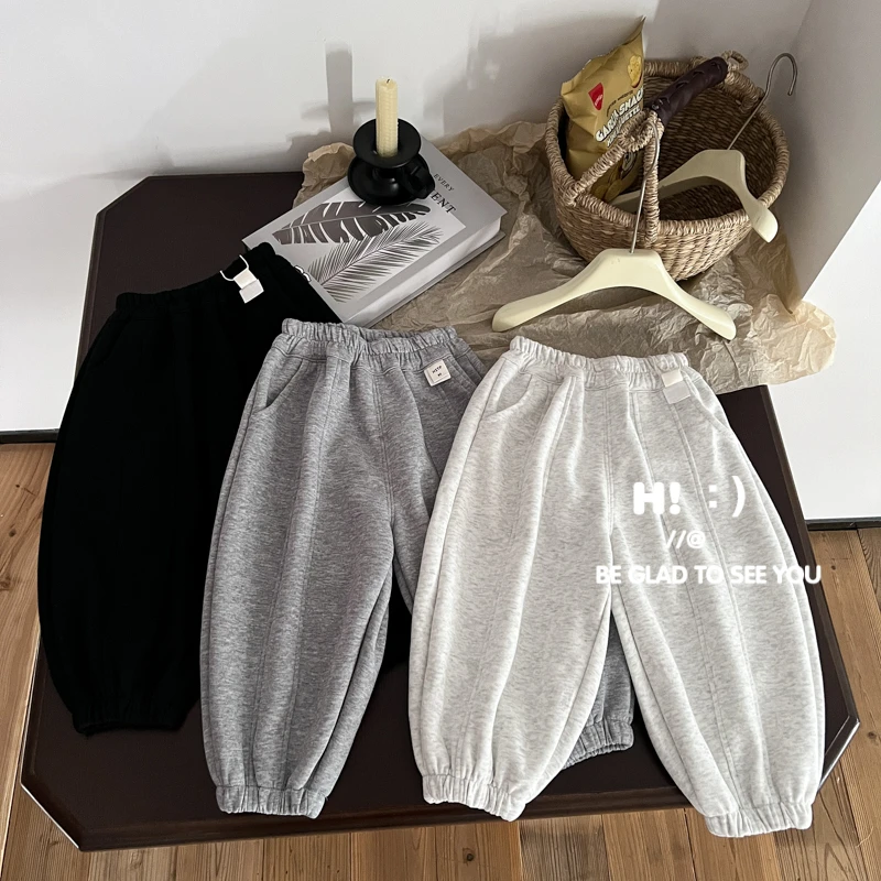 现货【爆款卫裤】郝叔童品春季新款2025百搭洋气时尚针织长裤HI5119