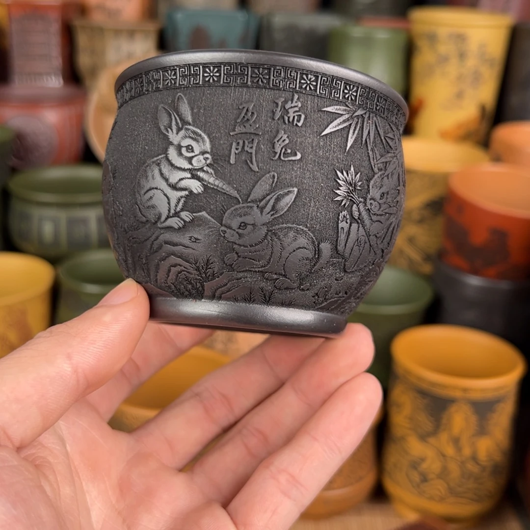 茶杯紫砂宜兴原矿紫砂杯