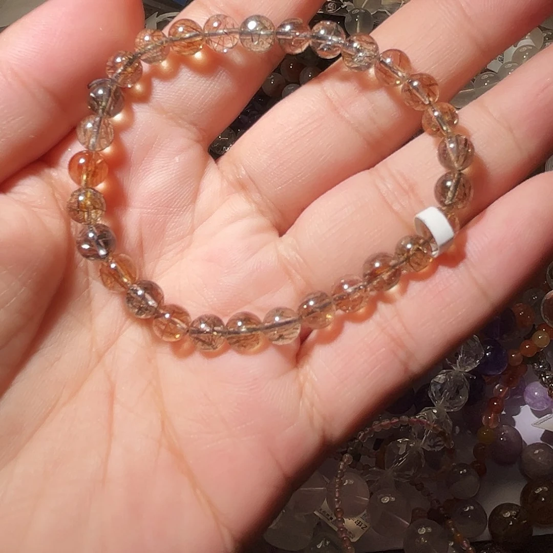水晶手链未镶嵌黑金超七