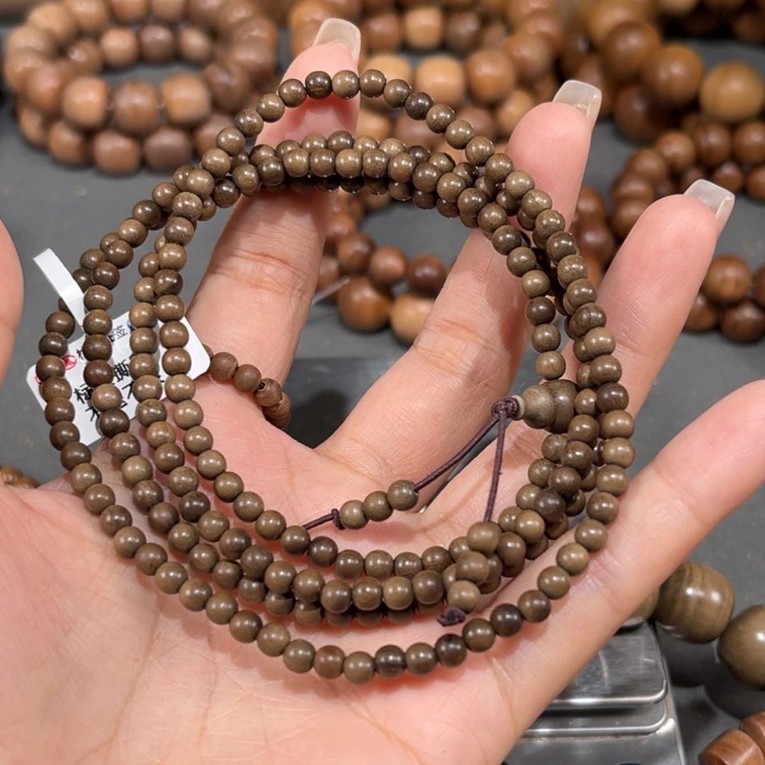 鱼***ᐝ手串/手链檀香木全品阴沉0.4✖️218颗多圈