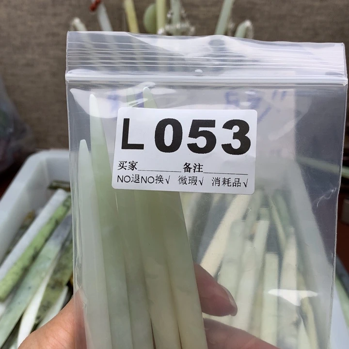 透闪石-蛇纹石玉发饰未镶嵌筱****H