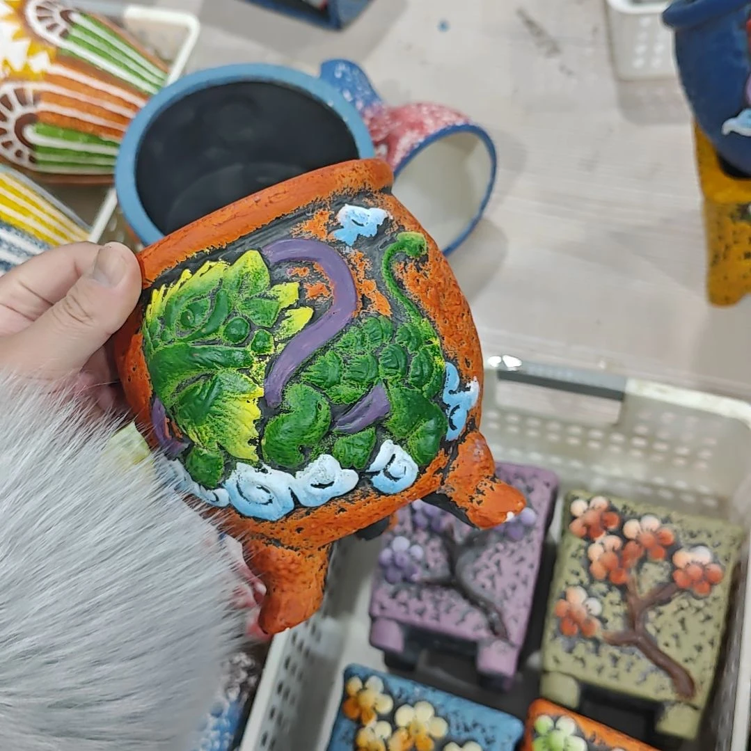 陶吸水透气的白陶花盆凑满12发货