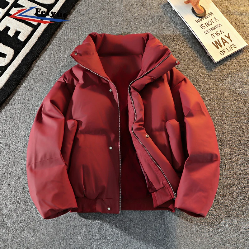 feiyue棉服男女保暖运动2025秋冬季新款立领面包服抗寒通勤棉袄