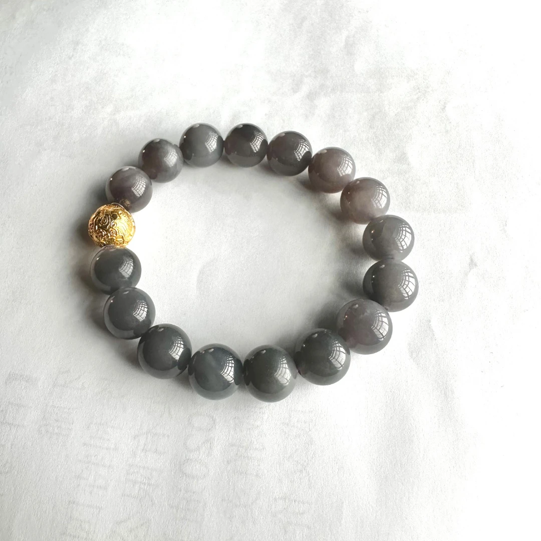 宝梵陀和田玉烟紫手串【扣肉推荐】0267