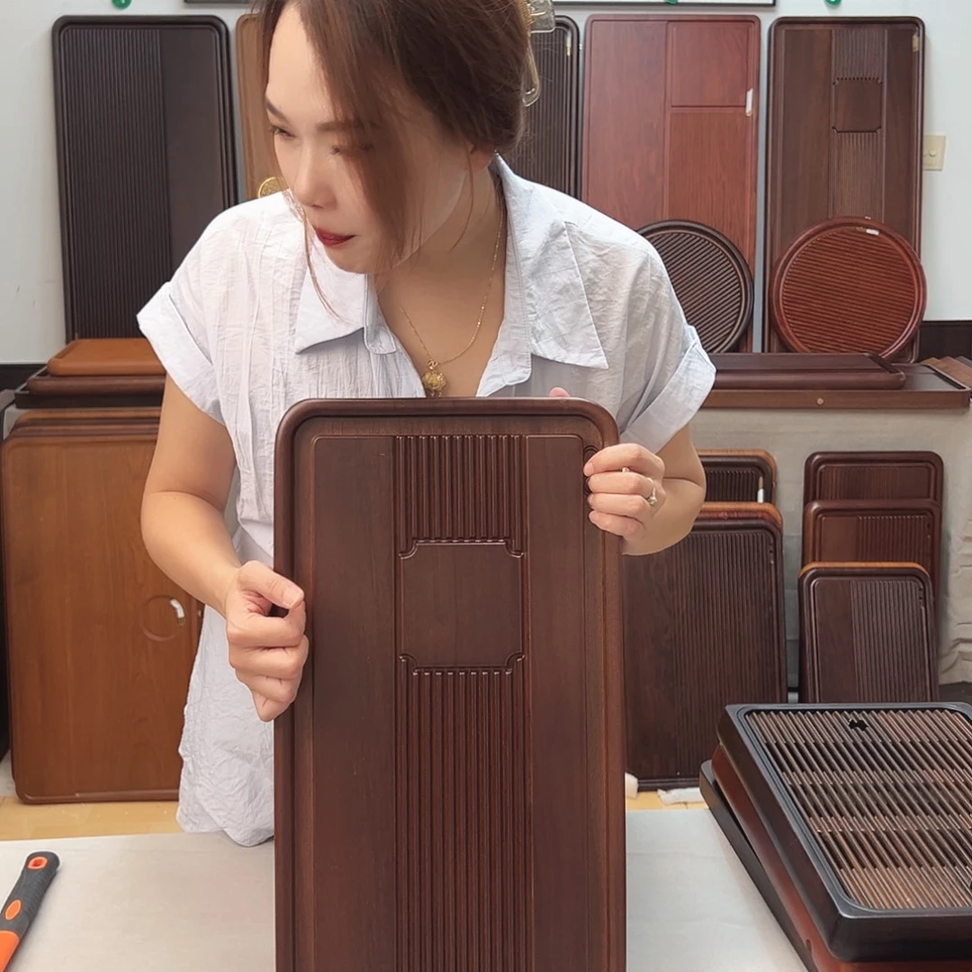 花梨木同福50.28.4干湿两用茶盘