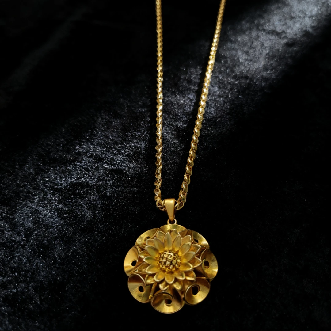 铜合金吊坠 KS7009Nurluk  新款圆球吊坠双十一活动时尚金色