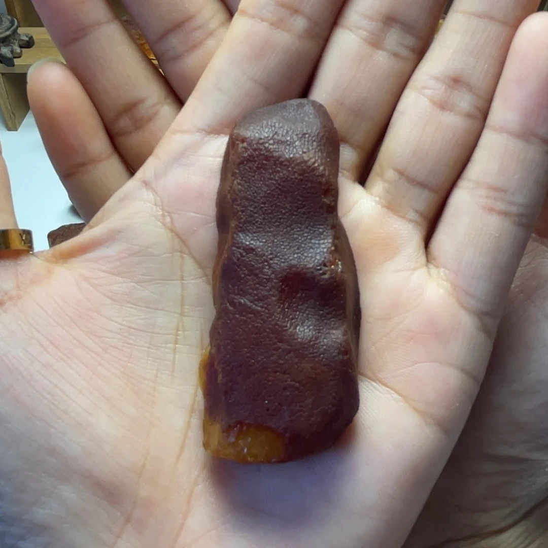 定制琥珀未镶嵌蜜蜡随型手把