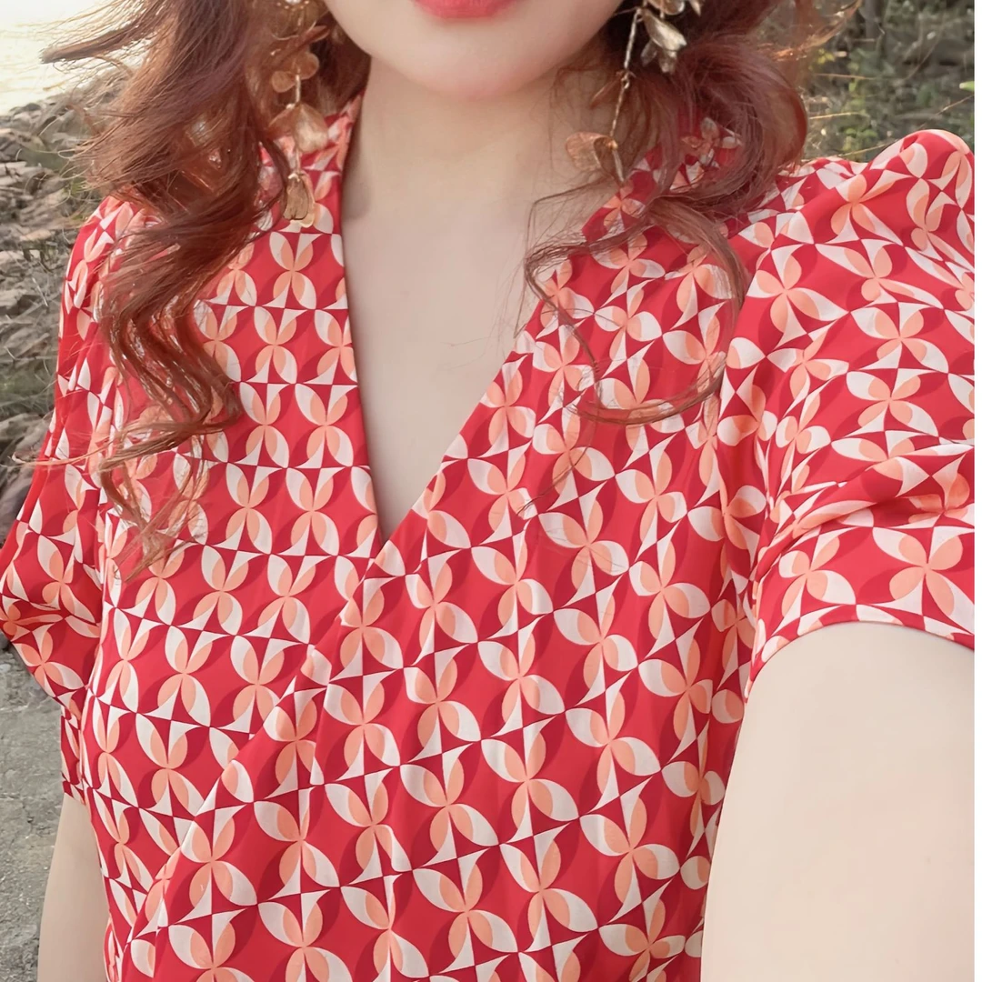 圣沐云大码女装高定设计师定制款时尚气质轻奢收身真丝连衣裙