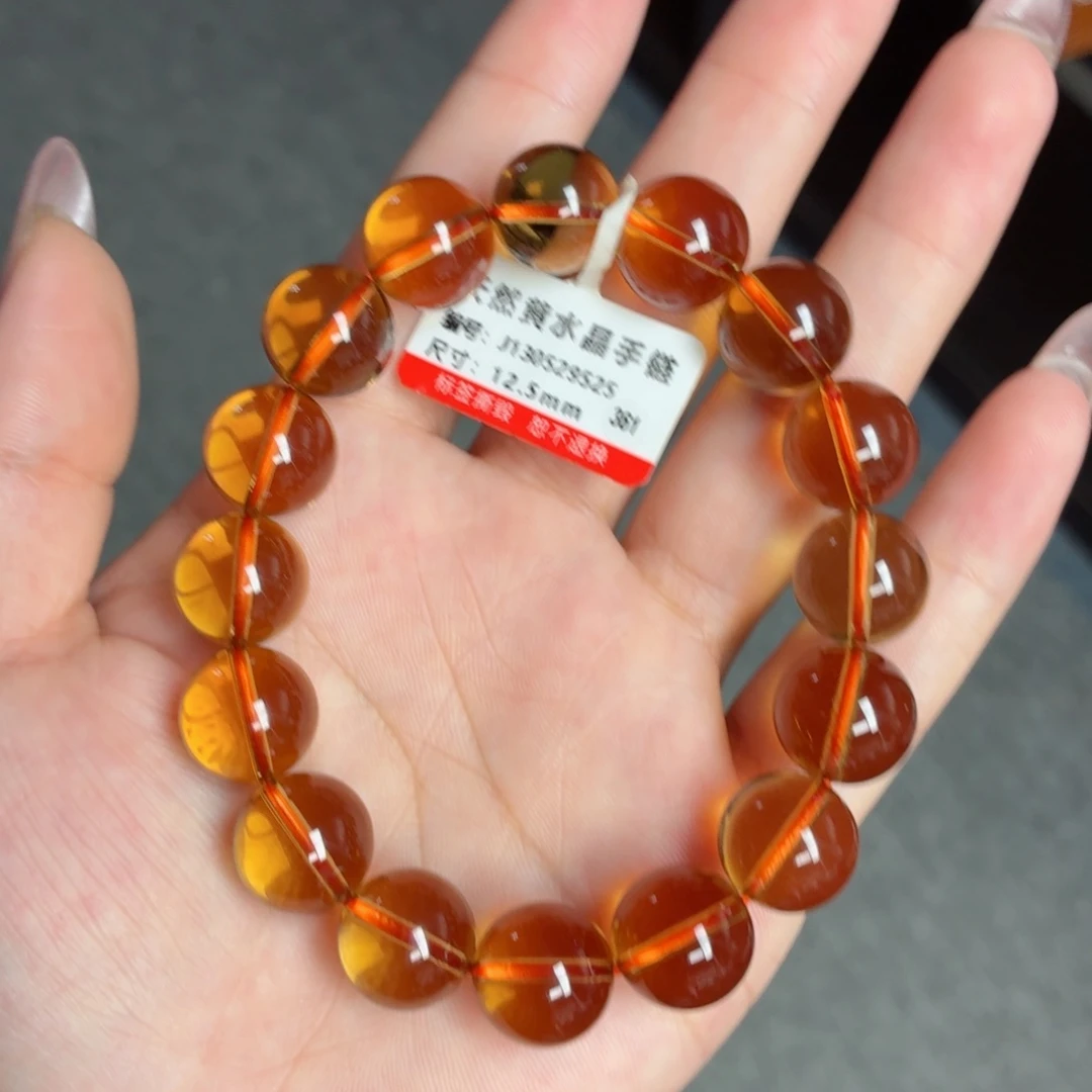 未镶嵌手链水晶金红料黄水晶手链
