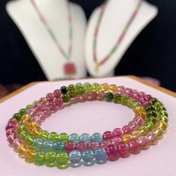 双色碧玺手链未镶嵌