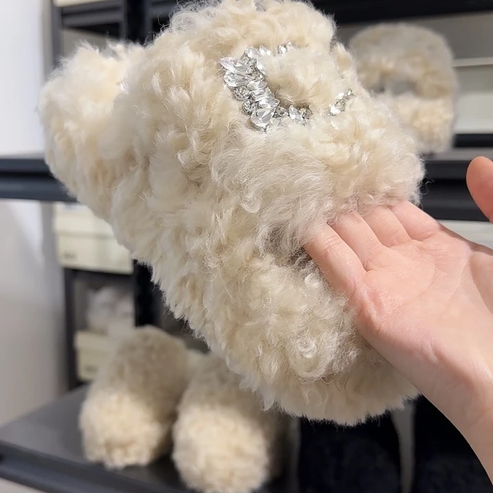 36奶茶色卷毛露脚五厘米