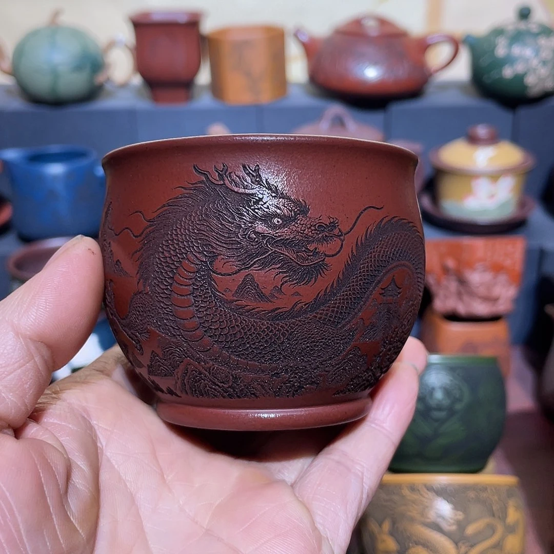 原矿紫砂手工主人杯