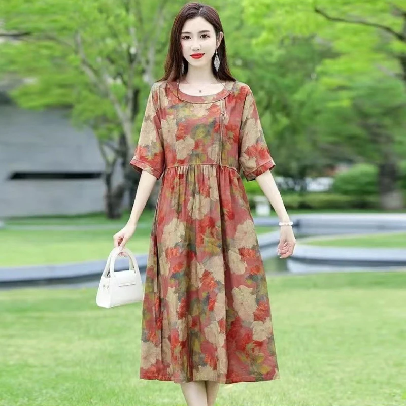 【桃姐宠粉】M530连衣裙中长款时尚休闲显瘦裙子女