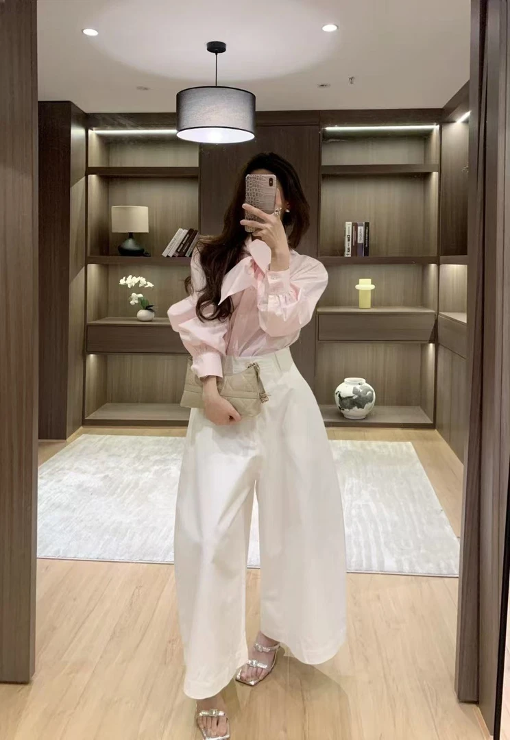 2025春秋通勤穿搭高级感洋气时尚时髦气质减龄小香风衬衫裤子套装