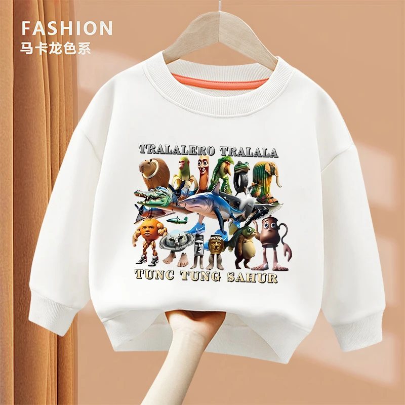潮酷痞帅童装AI山海经长袖t恤男童秋装女童春秋款中大童儿童卫衣