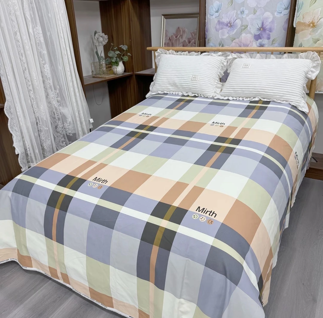 【印象格语】双人床单2x2.5米山东原棉老粗布加密加厚透气吸汗印花