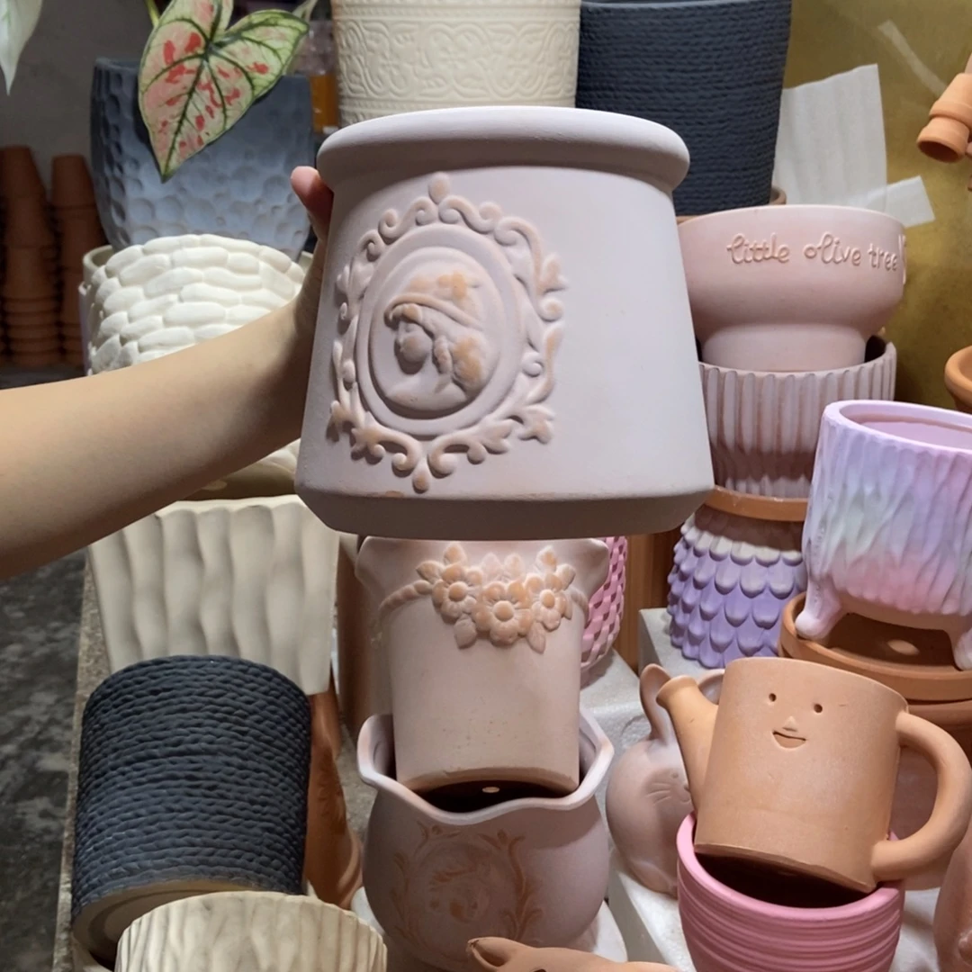 16×14雾化带帽女孩 粗陶1个