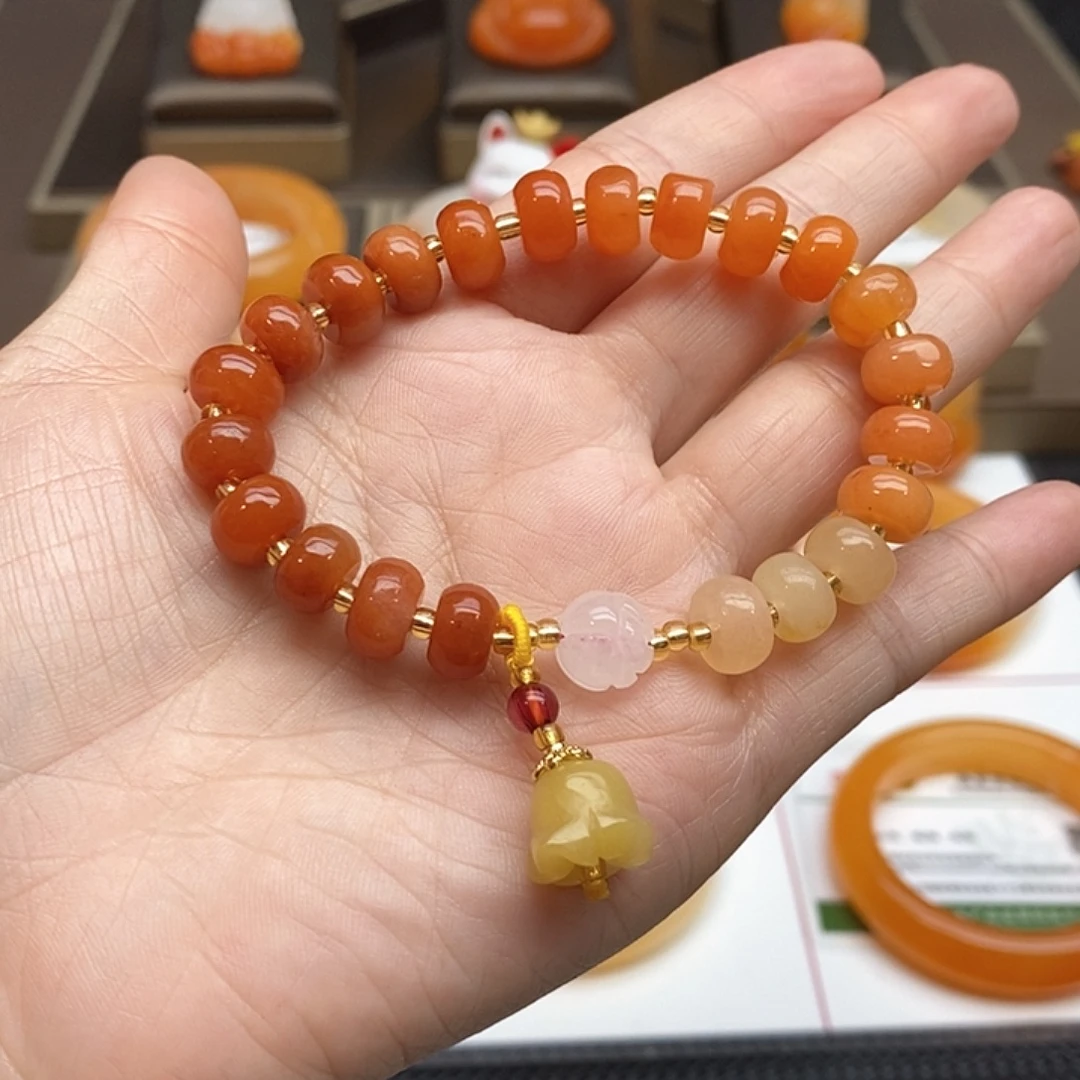 石英质玉（黄龙玉）未镶嵌手串