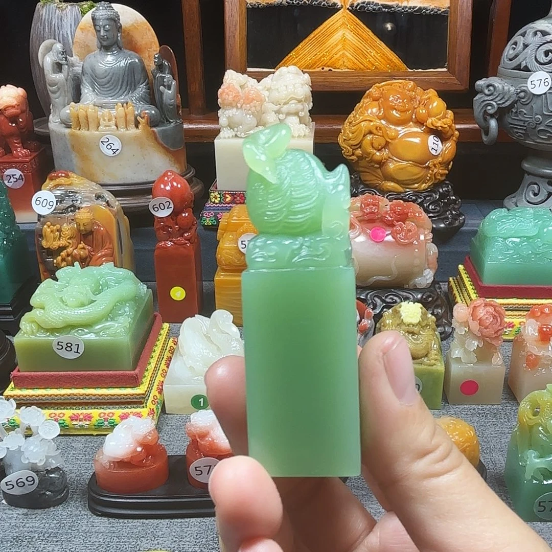 印石寿山石云南蓝