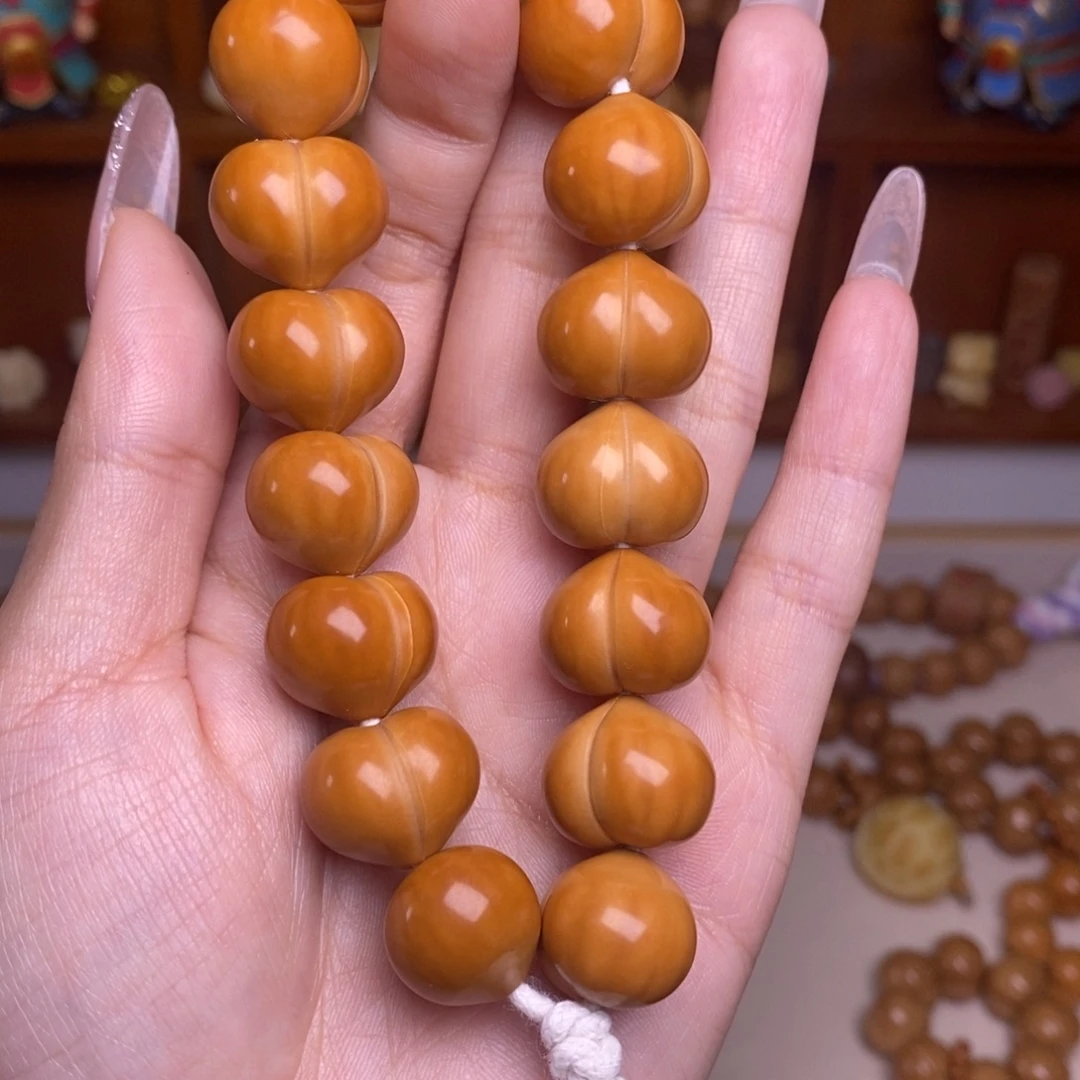 吊坠猴头核桃16➕超大尺寸高定玻璃底柯基屁桃手持