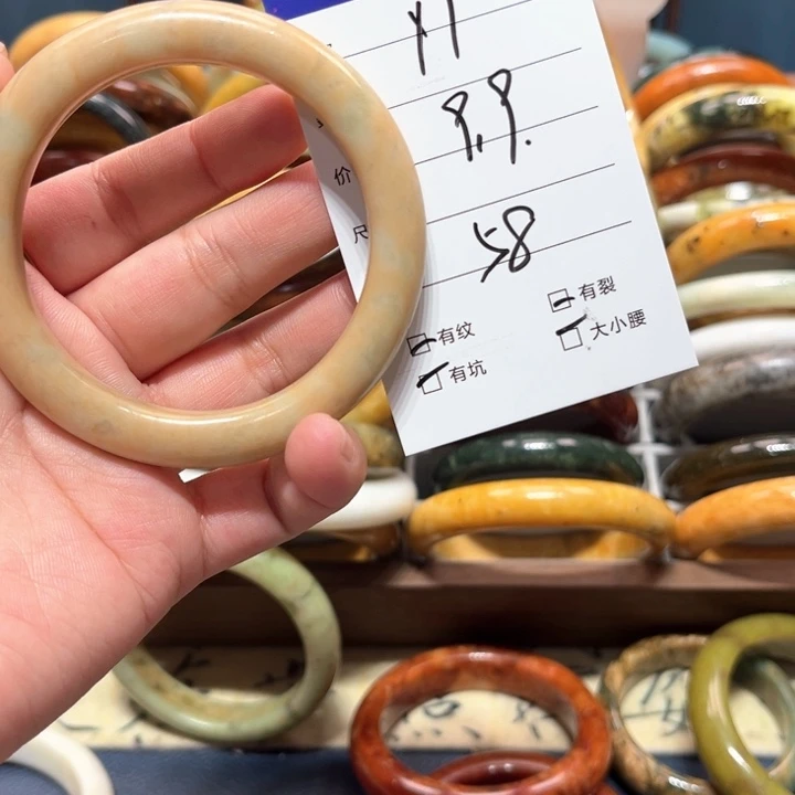 蛇纹石玉手镯未镶嵌༦****