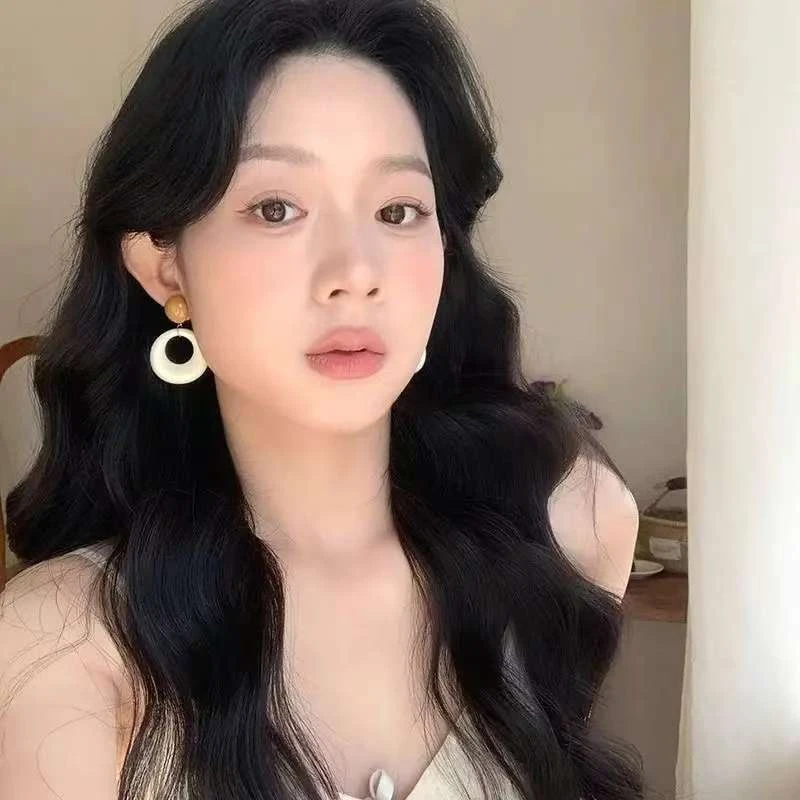 合金耳饰 夏日多巴胺撞色圈圈耳环女小众耳钉新款春夏小清新耳饰