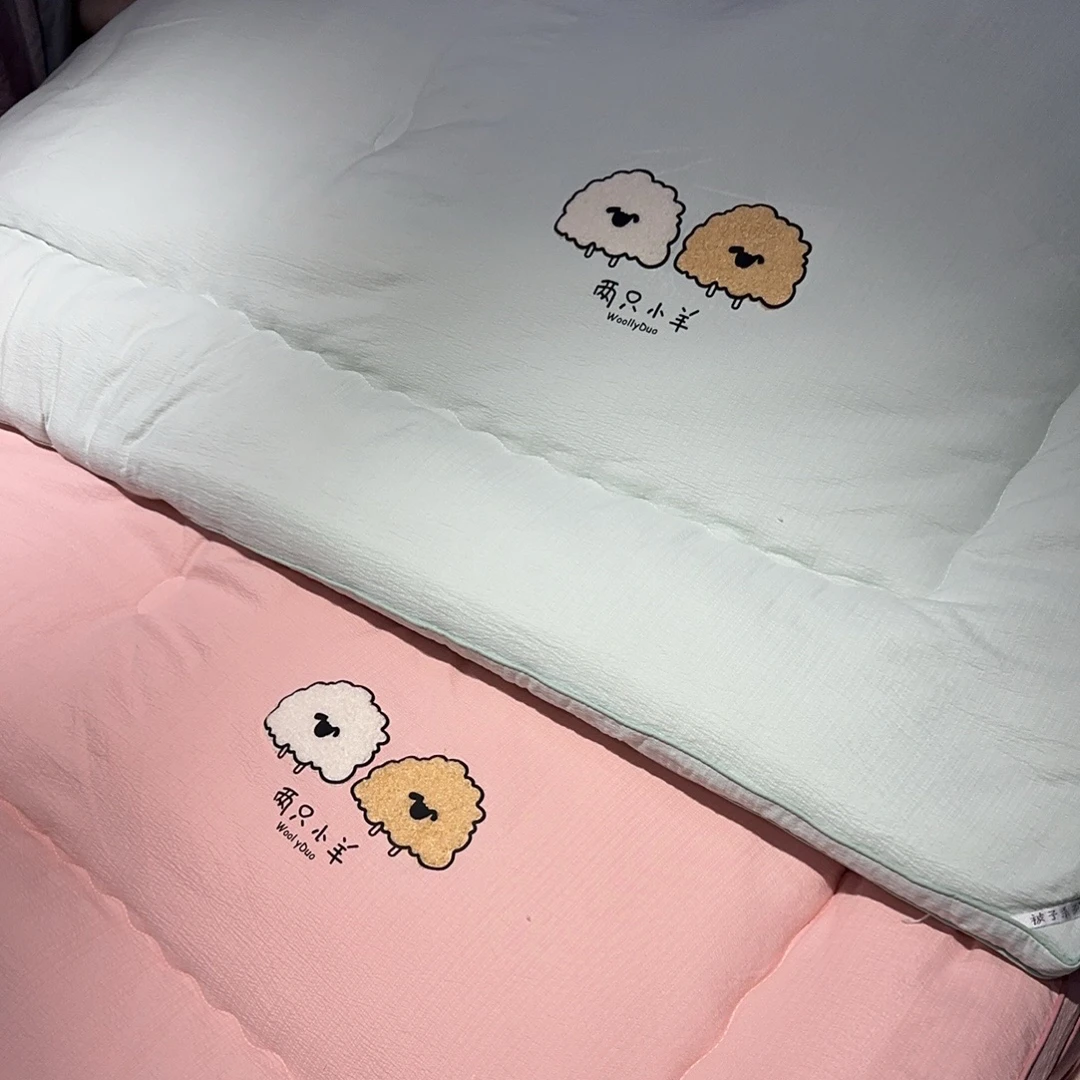 两只小羊单人学生加厚立体冬被
