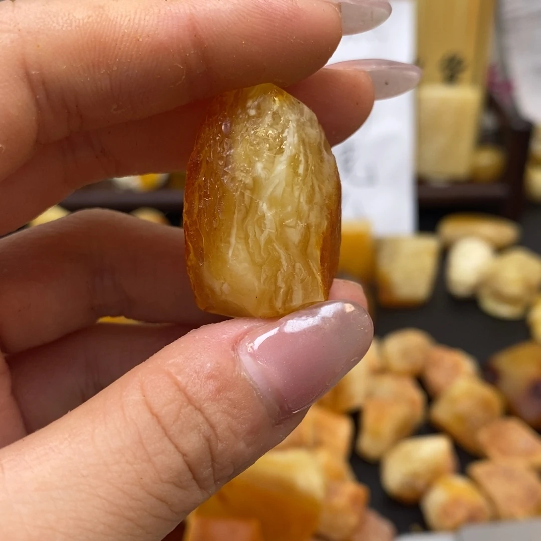 定制琥珀未镶嵌黄****头蜜蜡原石定制不退不换