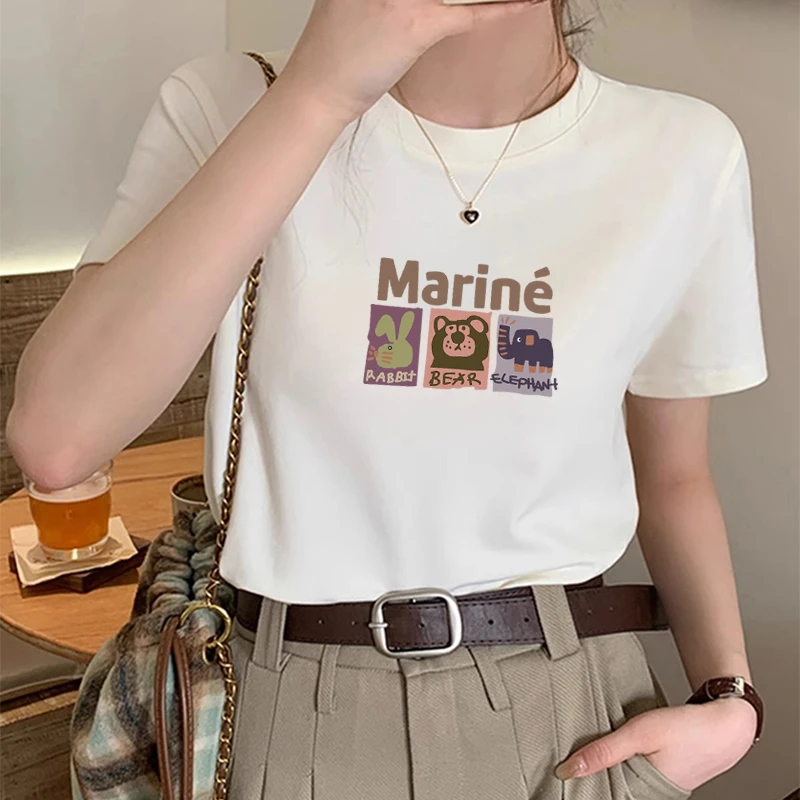 纯棉短袖正肩t恤女夏季新款爆款显瘦宽松百搭时尚洋气印花ins上衣