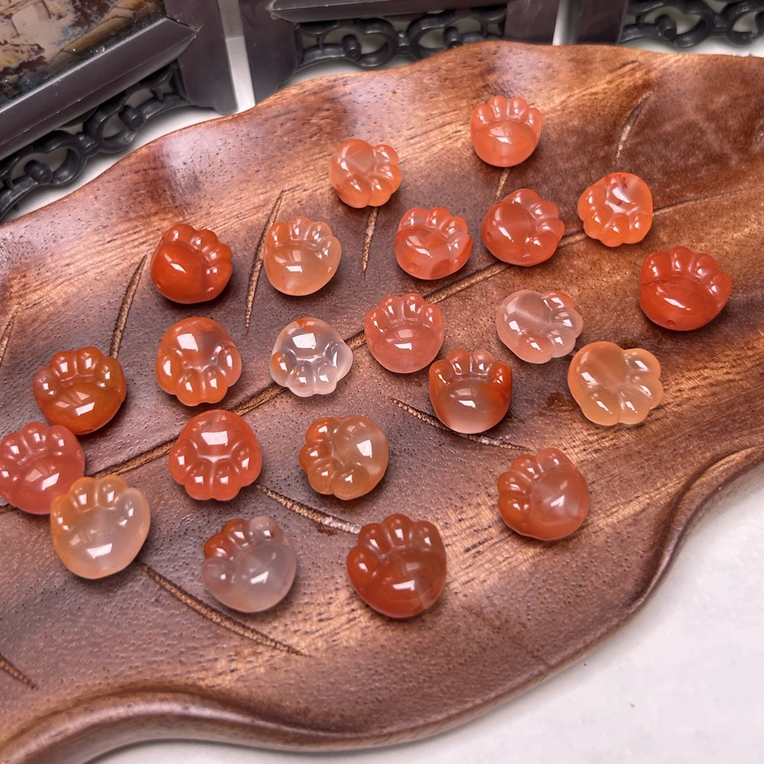 天然冰飘南红猫爪超可爱随机一个