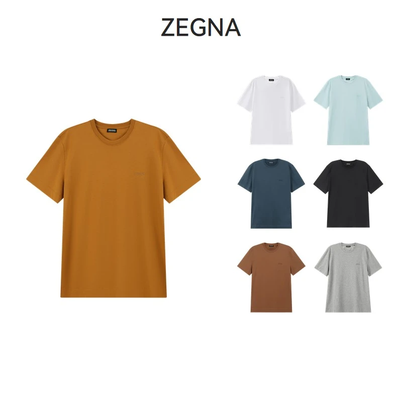 ZEGNA杰尼亚【新品】奢侈品男士T恤圆领短袖T恤UF360A9 F765