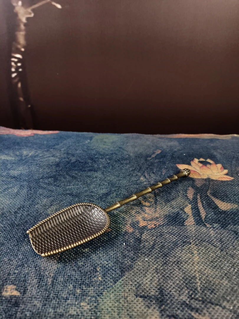 合金茶勺藤编-C468