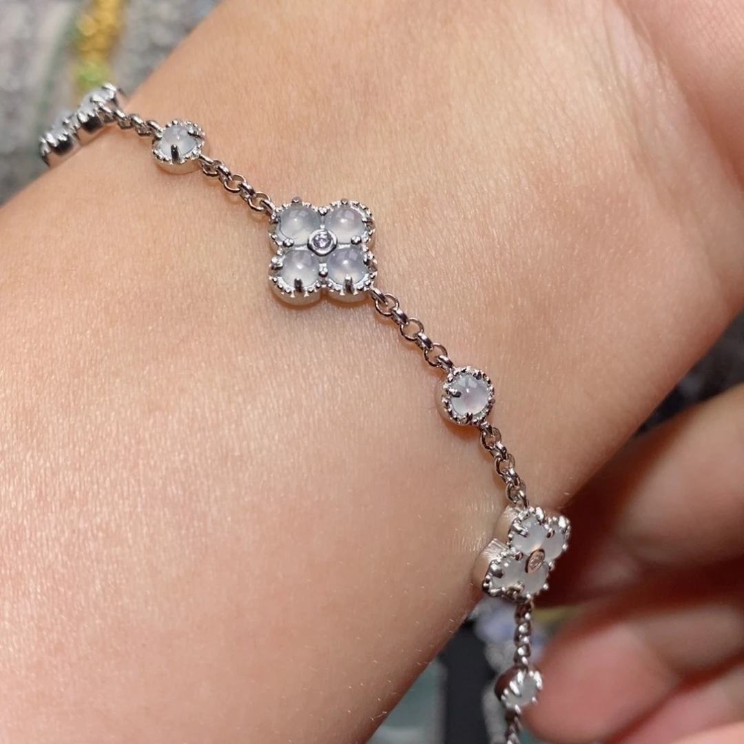 翡翠手链银S925镶嵌ghi ii