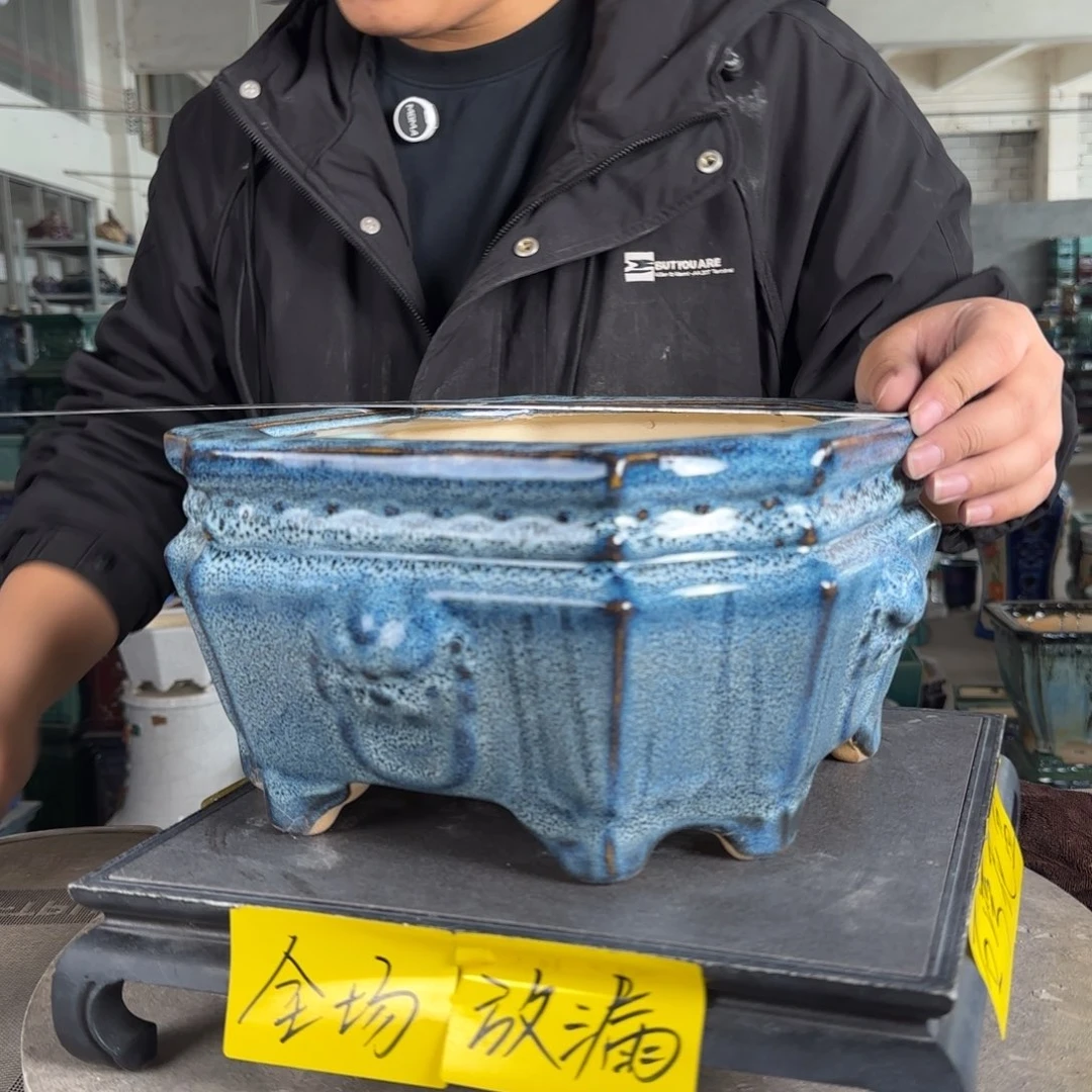 陶。一风堂石湾花盆 盆口轻微变形