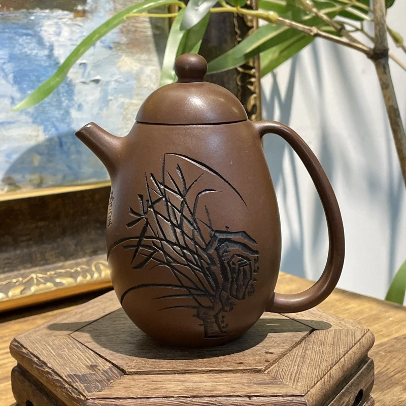 底槽清兰花高龙蛋紫砂壶