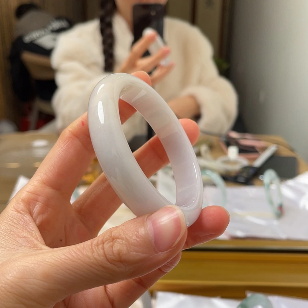 翡翠未镶嵌手镯55正圈