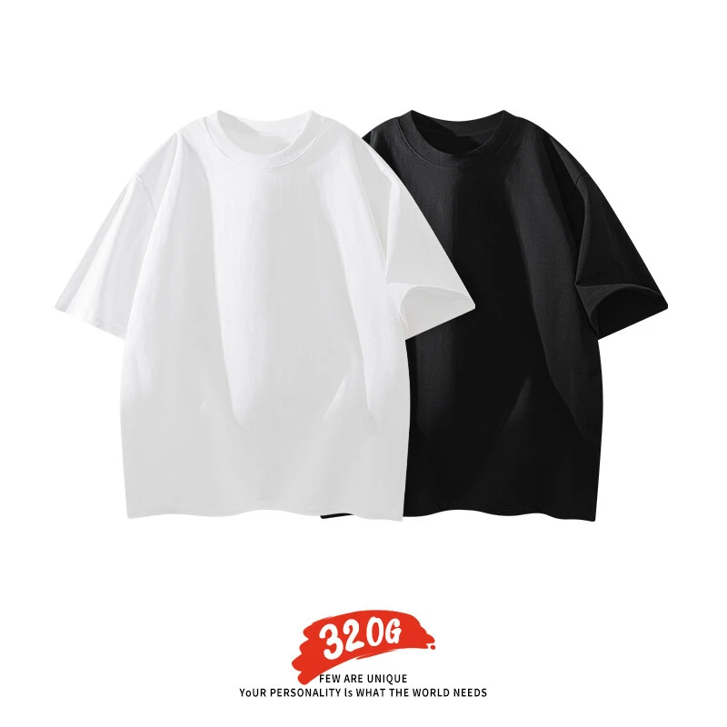 NANSSE弹力正肩短袖T恤男夏季纯色小领口cleanfit半袖打底体恤衫