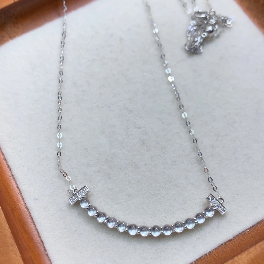 翡翠18K金镶嵌套链设计款