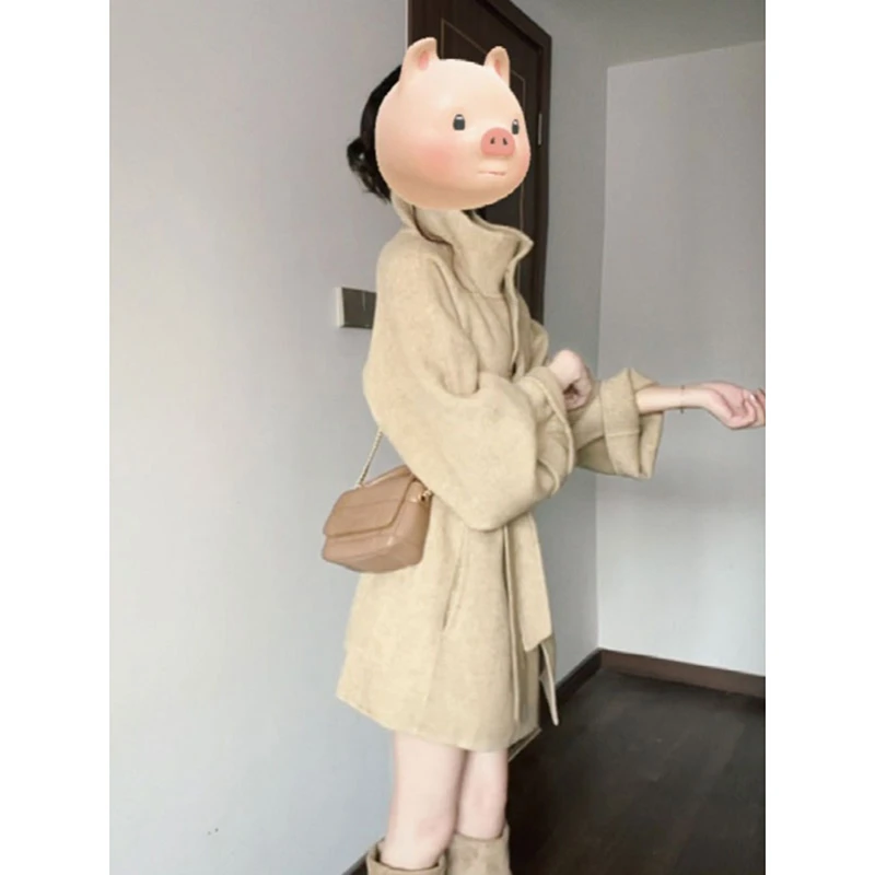 高级感气质超好看毛呢外套韩版小个子今年流行大衣短款2025年秋冬