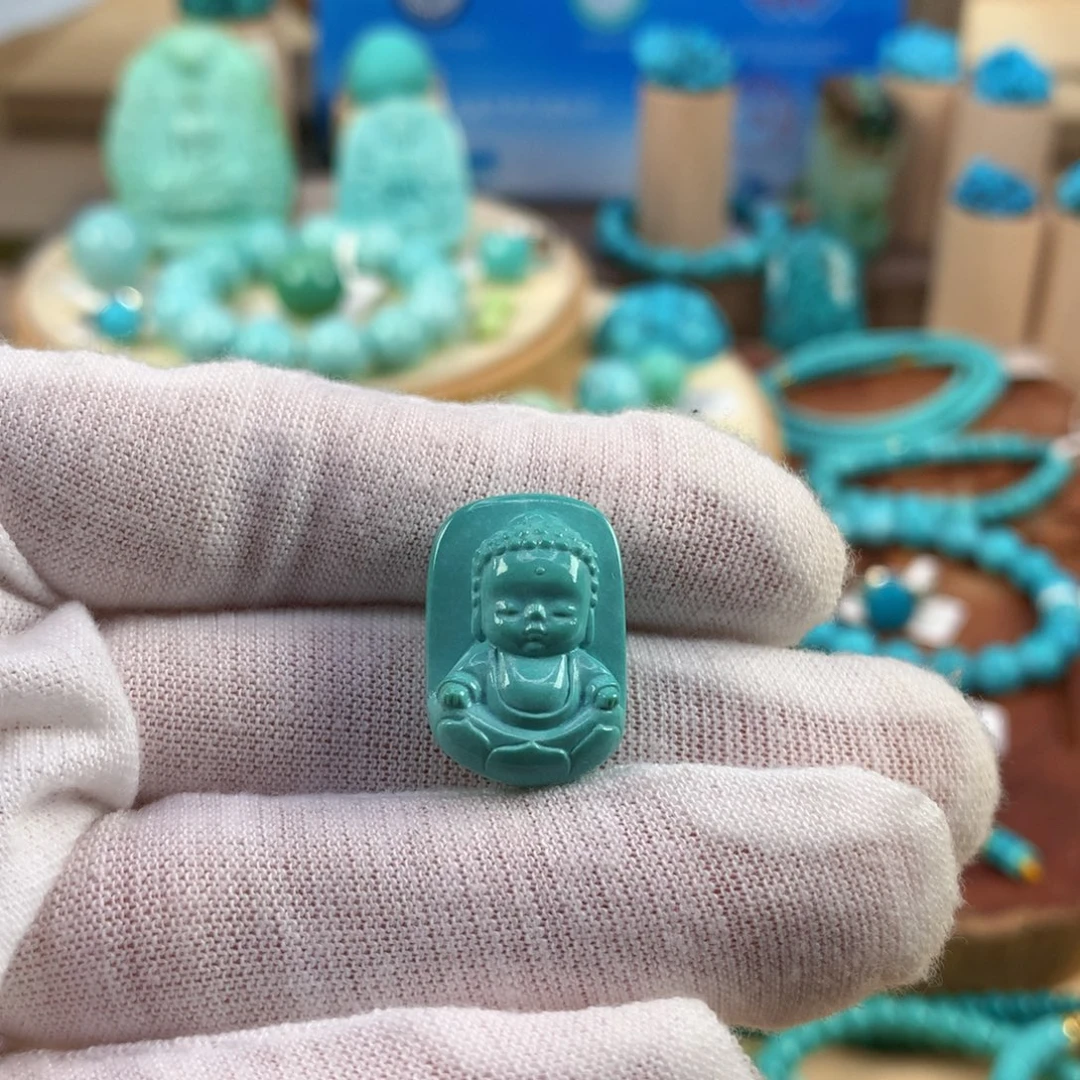 绿松石未镶嵌珠宝奇石14.1mm