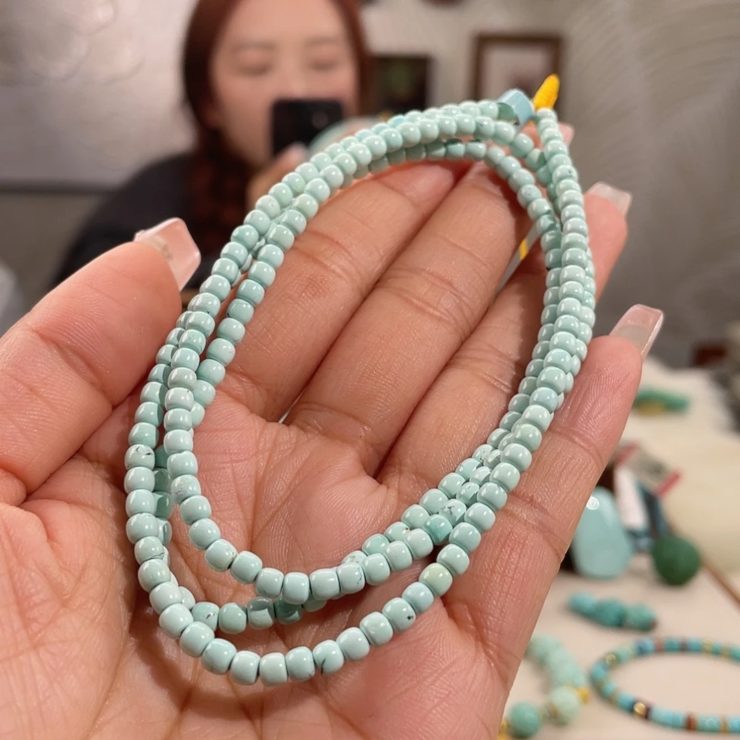 绿松石未镶嵌福利108卡3.8