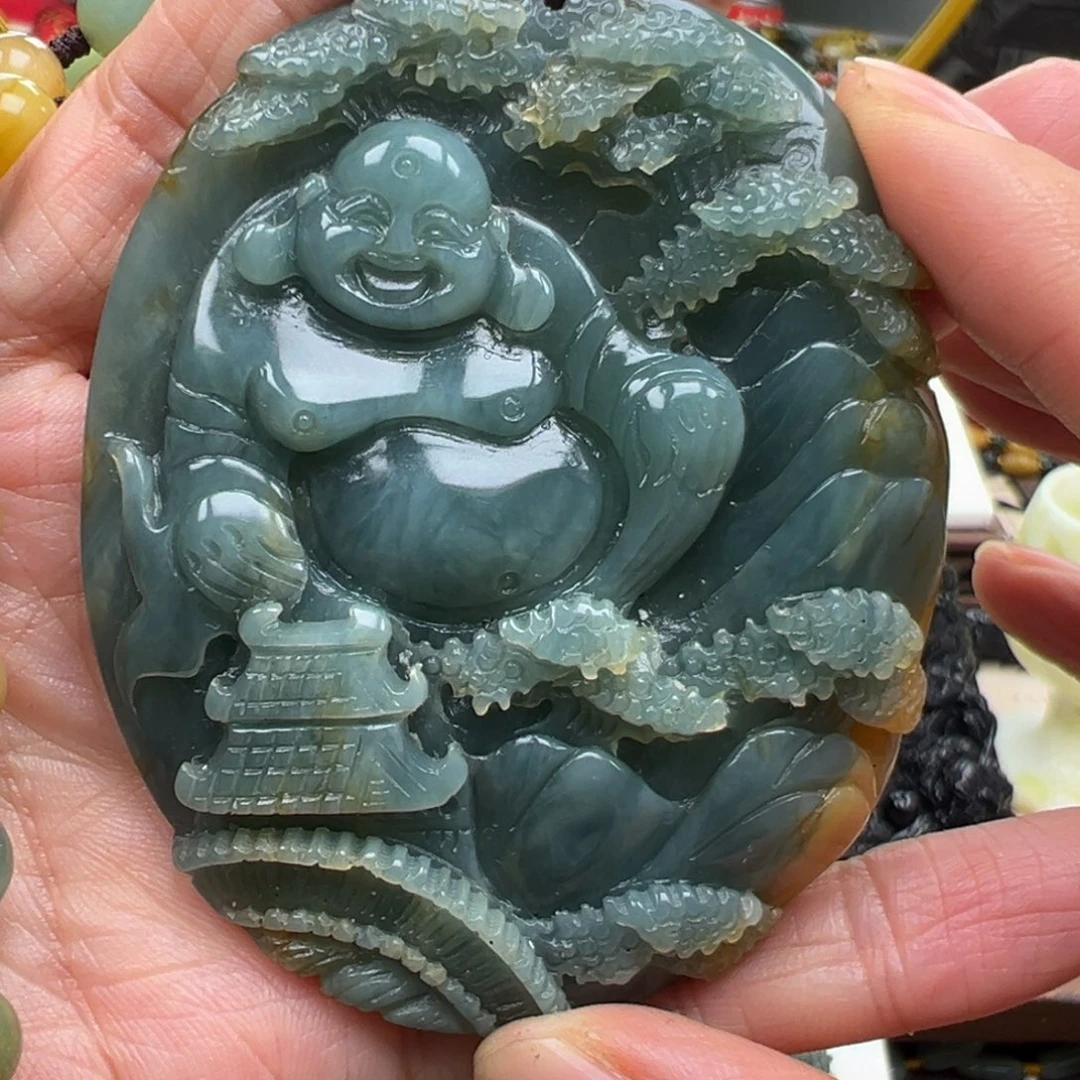 岫玉未镶嵌挂件挂件