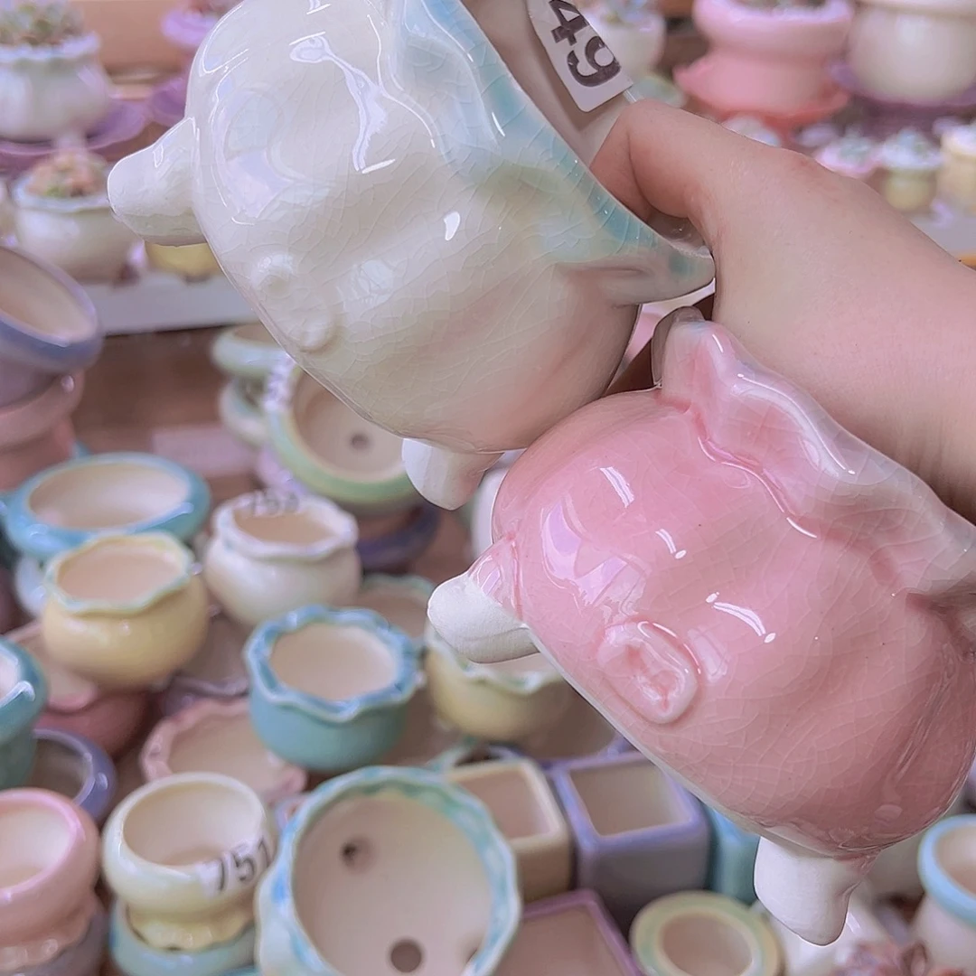 陶瓷花盆当场满12包邮